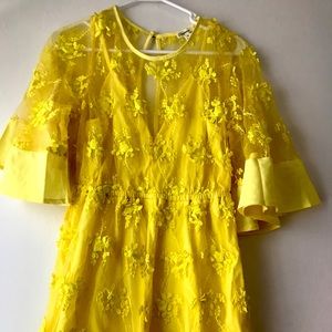 Yellow lace romper